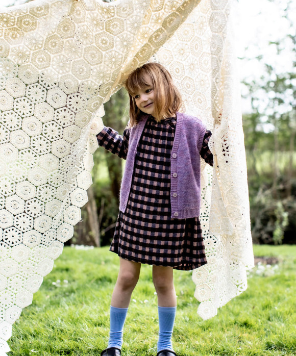 gilet sans manches lilas