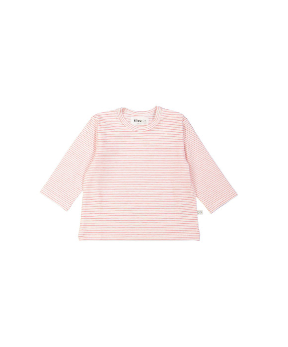 T-shirt rayé fin rouge