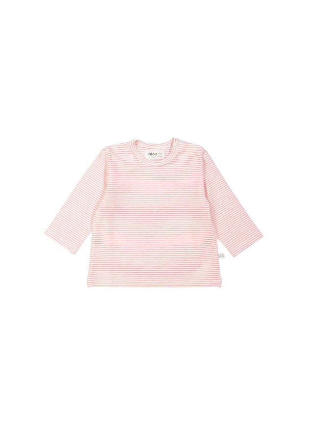 T-shirt rayé fin rouge