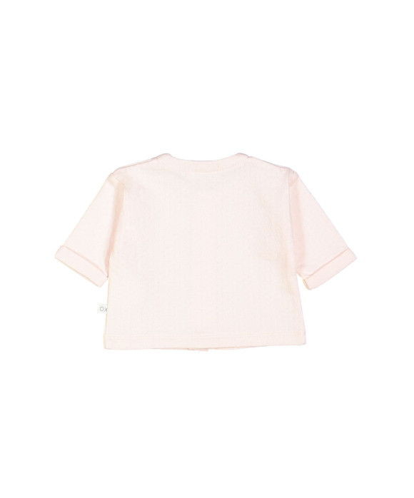 Gilet ajour rose clair