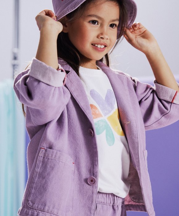 blazer jean mauve
