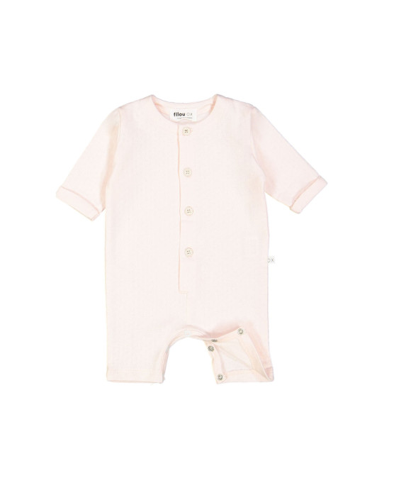 Grenouillère ajour rose clair