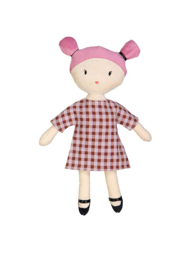 robe de poupée vichy rose one size