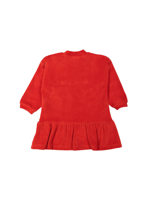 Robe velours rouge