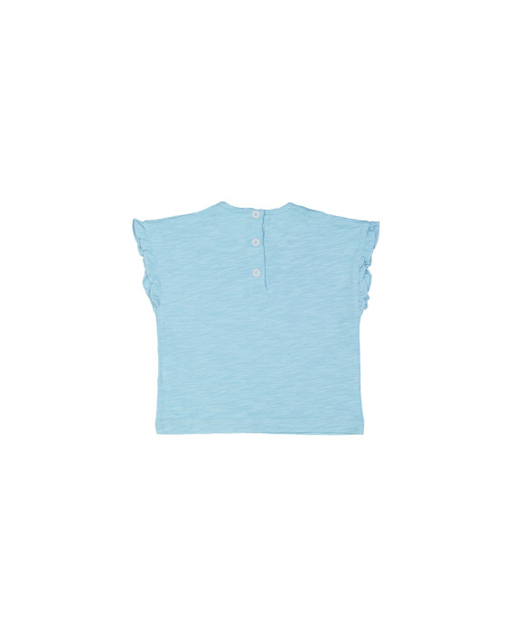 t-shirt mini flammé pélican bleu azur