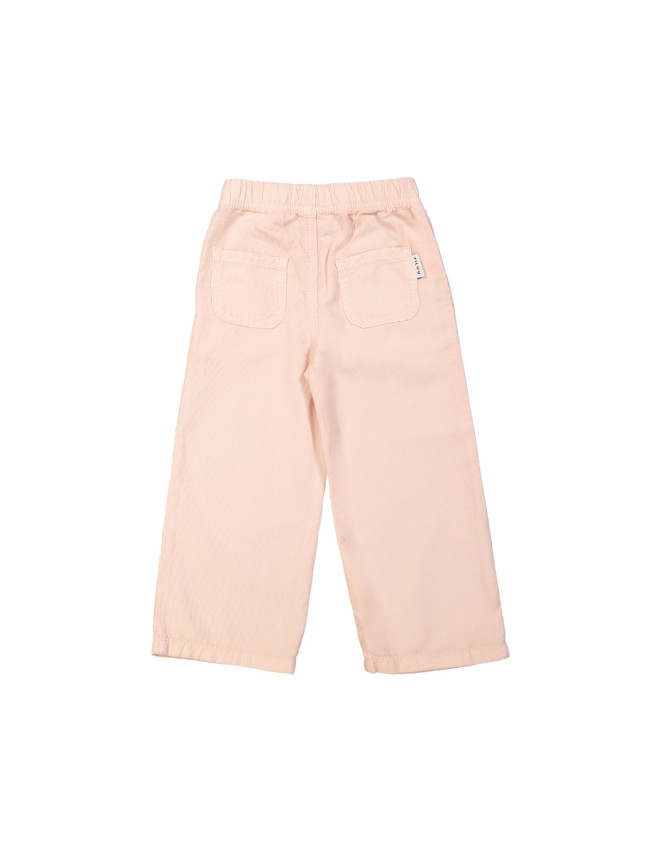 Pantalon confortable côtelé rose pâle