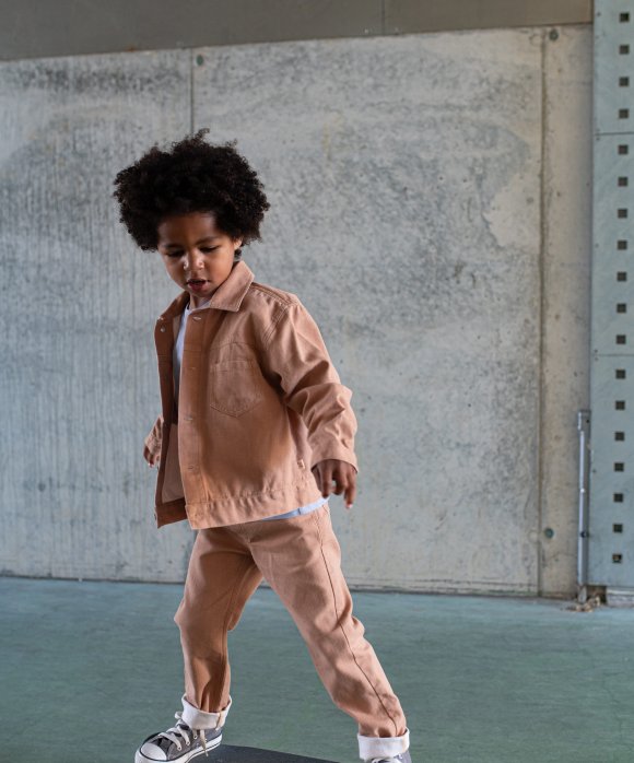 Veste en jean camel