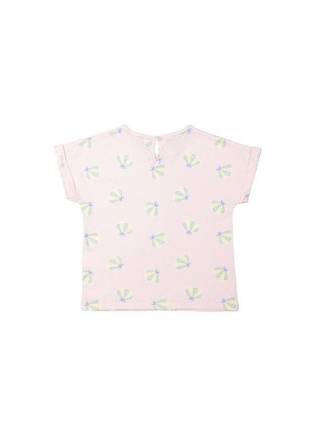 T-shirt coquilles lilas