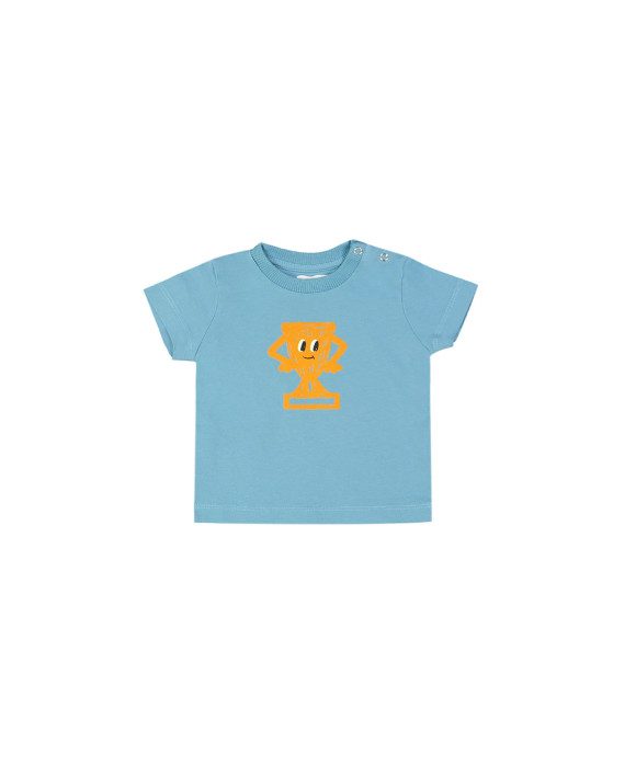 t-shirt mini trophée gris bleu