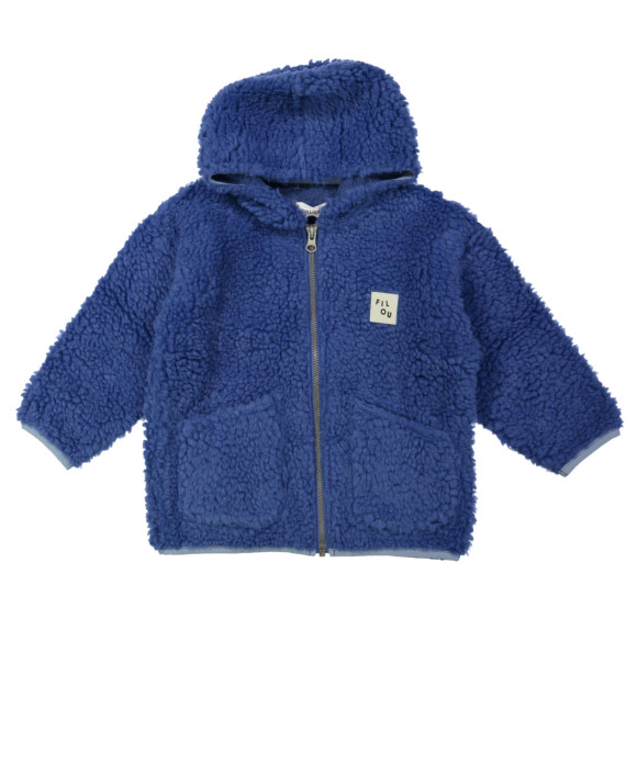 Gilet teddy bleu