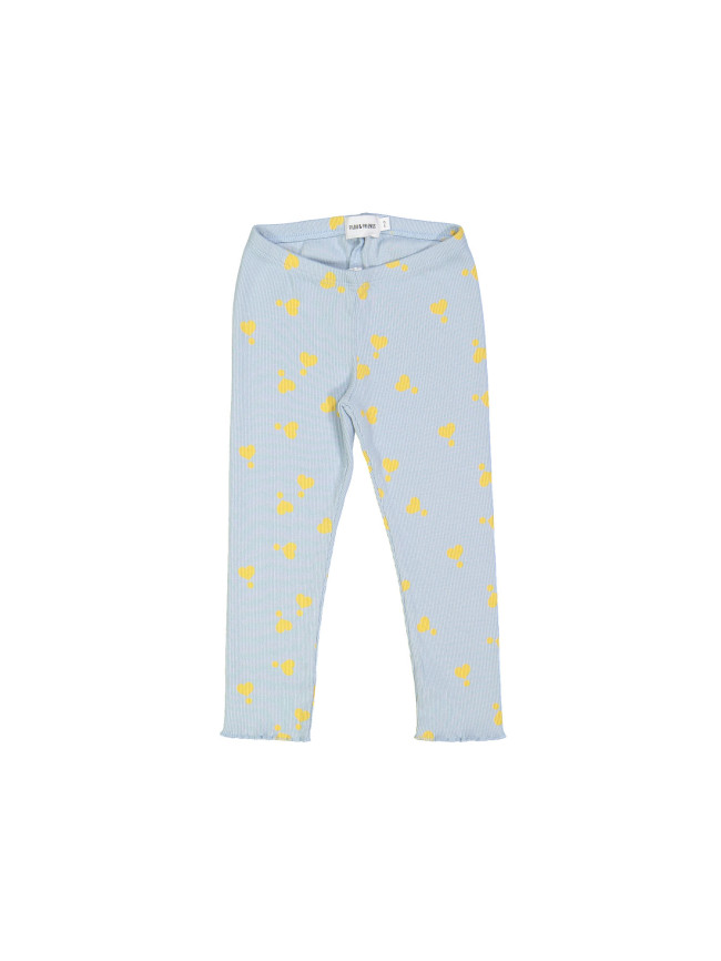 legging rib heart bleu clair