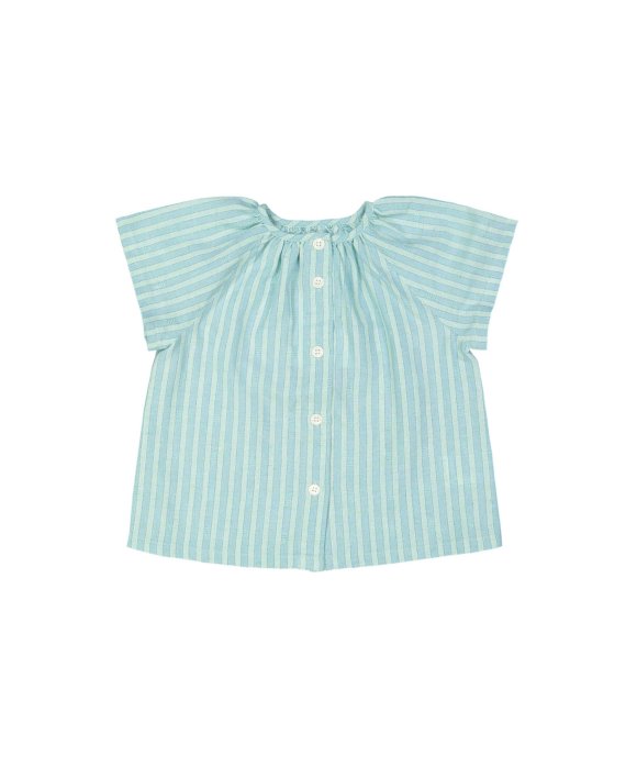 blouse rayée verte