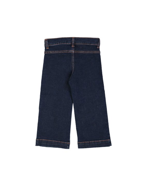 Jeans droit zip bleu