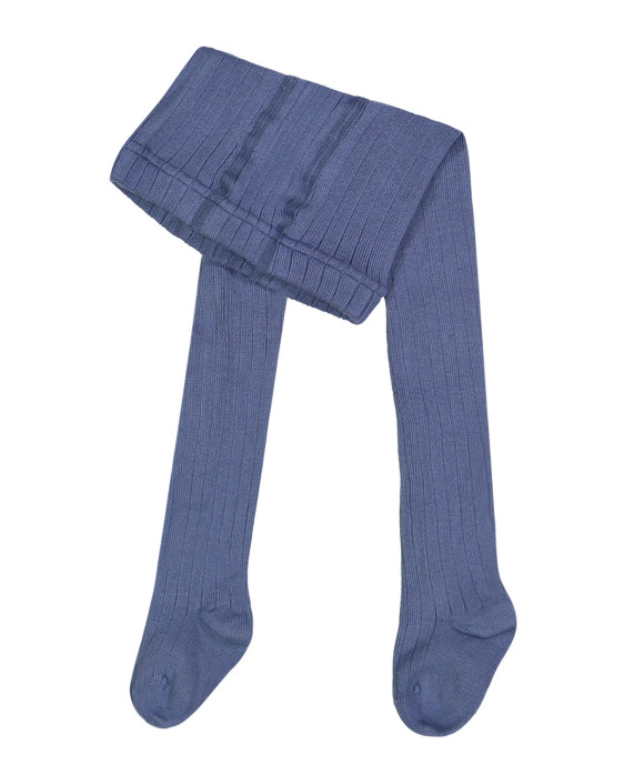 collants rib  bleu