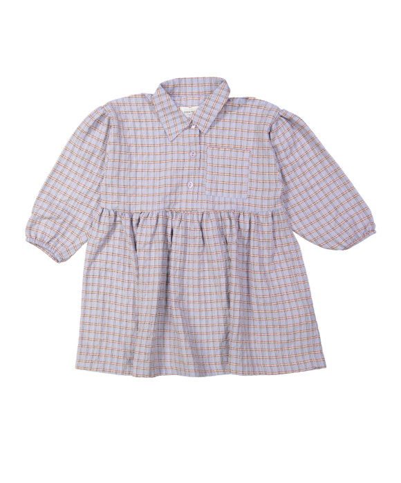 Robe carreaux bleu clair