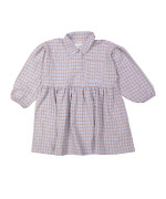 Robe carreaux bleu clair