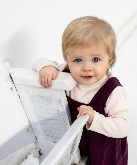 Souspull côte rayé rose clair