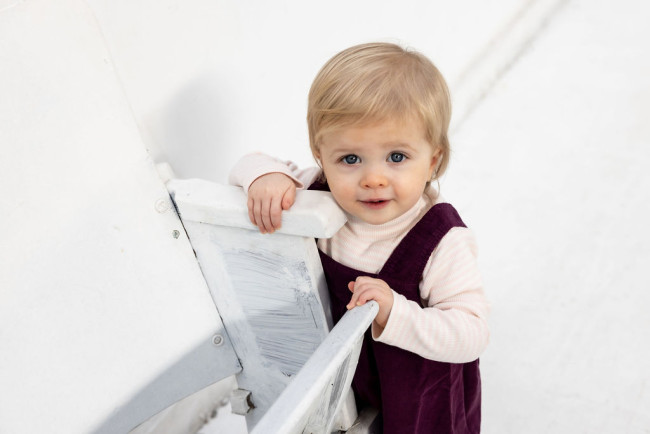 Souspull côte rayé rose clair