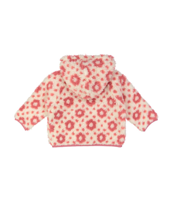 gilet mini teddy flower écru