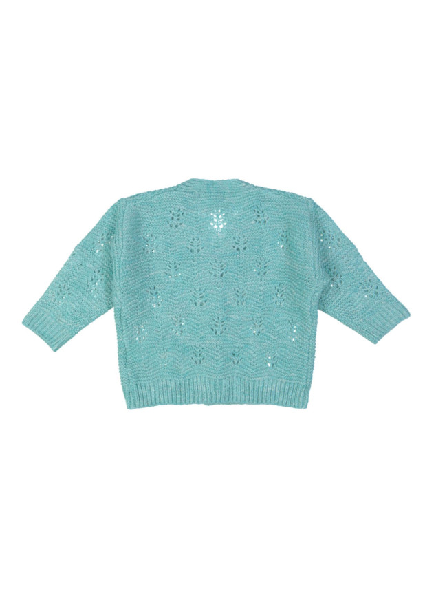 gilet mini ajouré vert