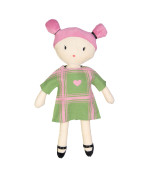 robe de poupée carreaux coeur vert one size