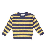 Pull côte gris-bleu