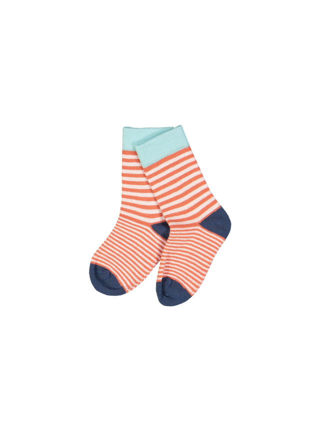 Chaussette rayée rouge