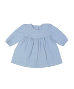 robe mini rayure Lurex gris-bleu