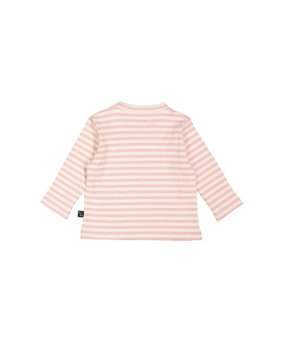 t-shirt mini côte rayure rose