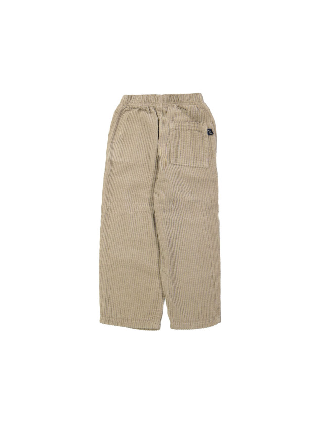 Pantalon confortable à côtes larges beige
