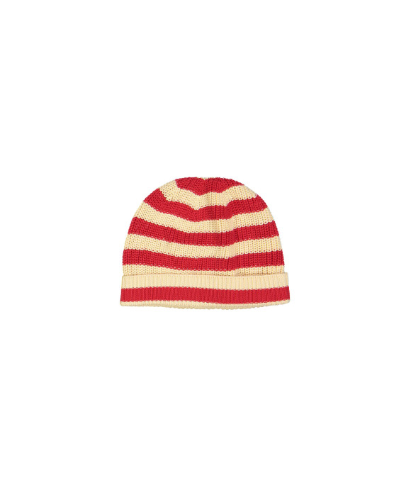 muts tricot rayé rouge