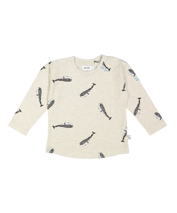 t-shirt orque baleine all over gris chiné