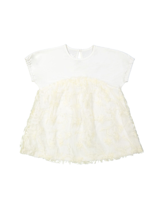 Robe tulle écru