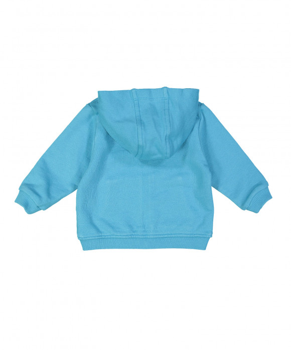 gilet capuche mini turquoise foncé