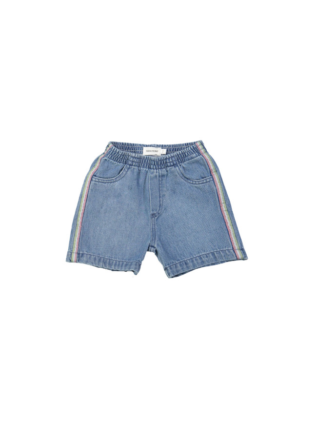 Jeansbermuda stone bleach ruban