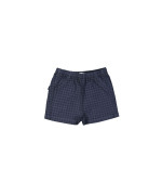 short petit carreau bleu foncé
