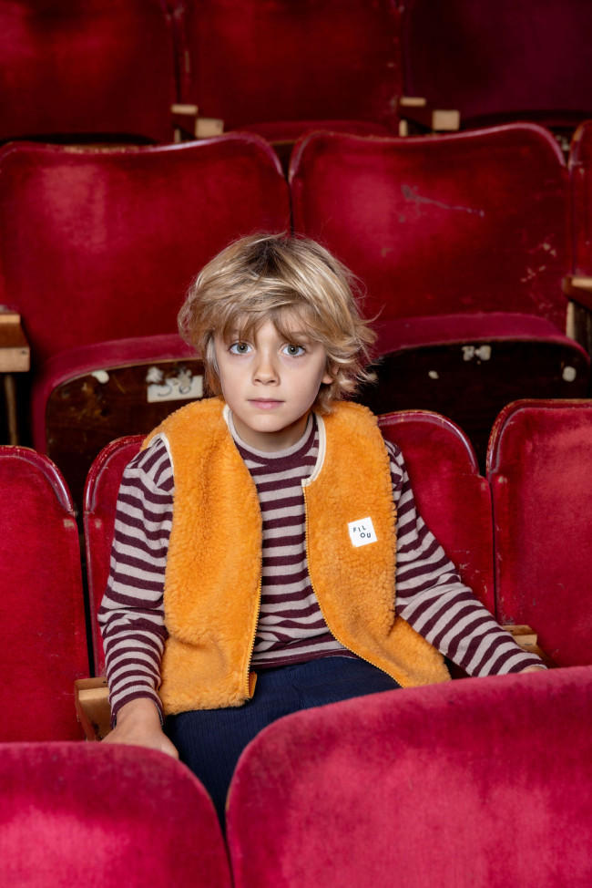 Sweater rayé bordeaux