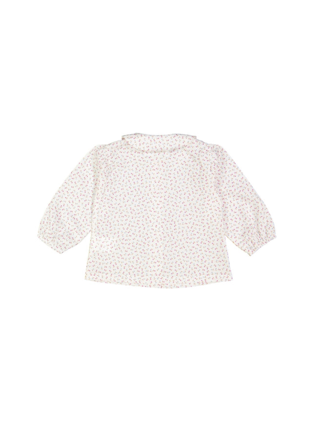 chemisier mini flowers écru