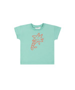 t-shirt boxy palmier heureux vert