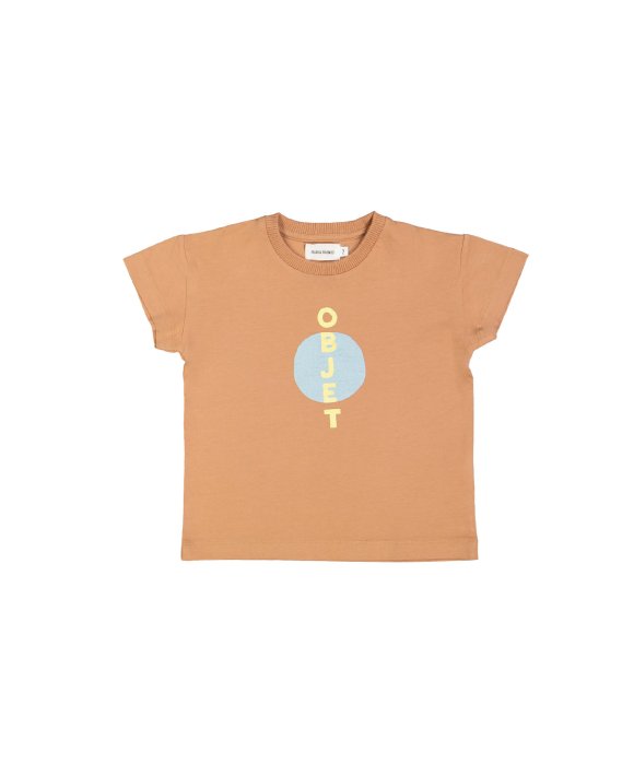 T-shirt objet marron clair