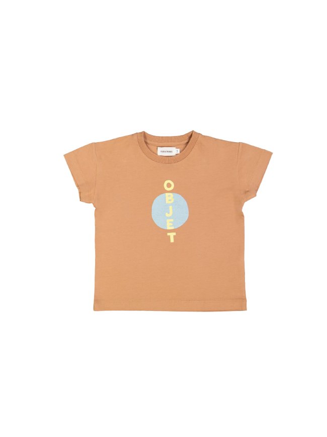 T-shirt objet marron clair