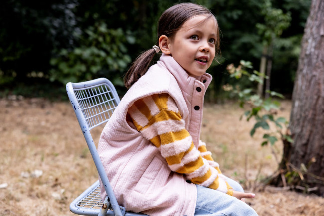 Bodywarmer vieux rose