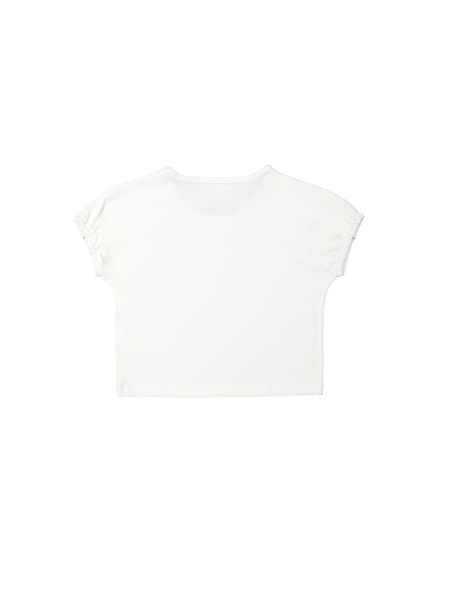 T-shirt glitter écru