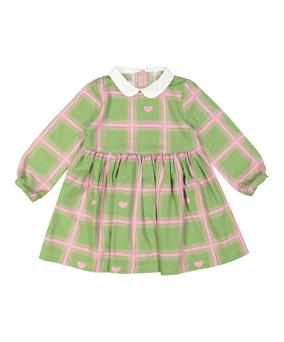 robe carreaux coeur vert