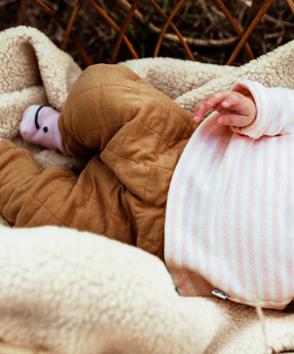 pantalon confort mini matelassé camel