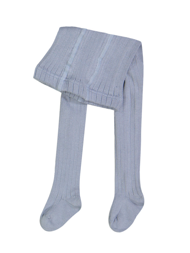 collants rib bleu clair
