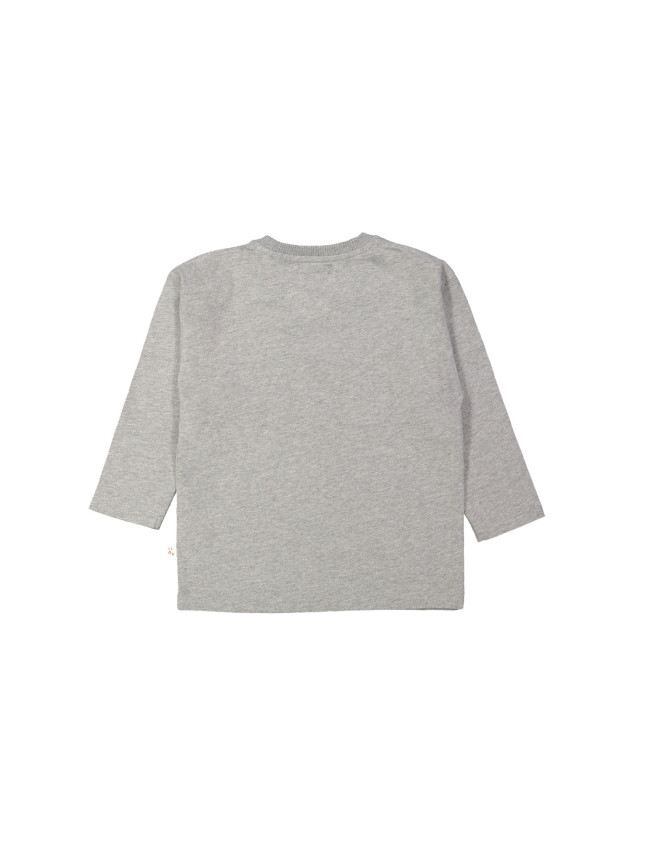 T-shirt poche mélangé gris