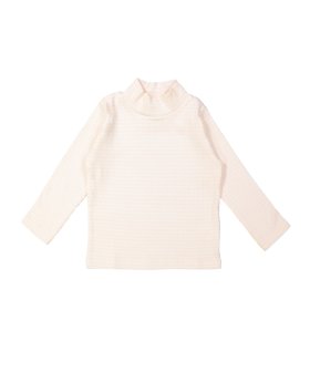 Souspull côte rayé rose clair
