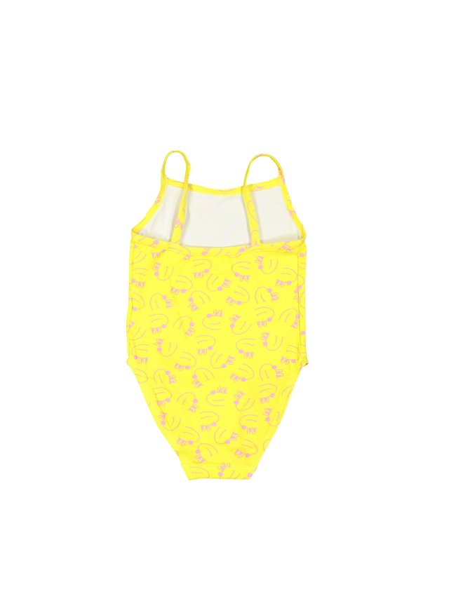 maillot de bain visages comiques jaune