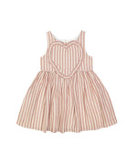 robe coeur rayures rouge